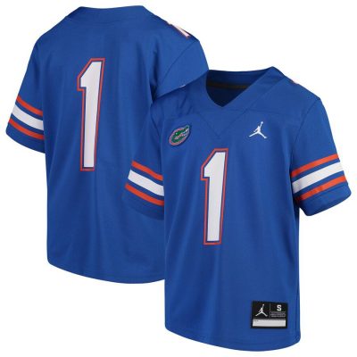 #1 Florida Gators Jordan Brand Youth Team Replica Football Jersey - Royal