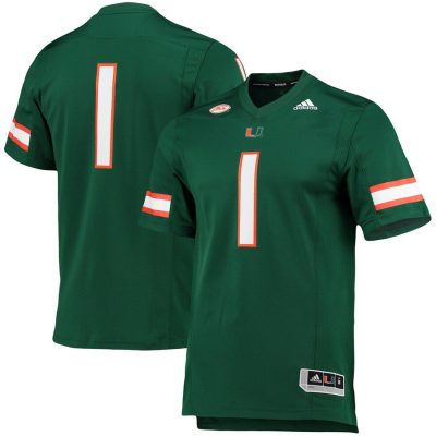 #1 Miami Hurricanes Team Premier Football Jersey - Green