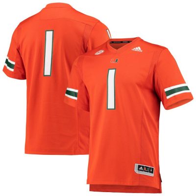 #1 Miami Hurricanes Team Premier Football Jersey - Orange