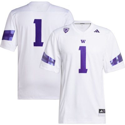 #1 Washington Huskies Premier Football Jersey - White