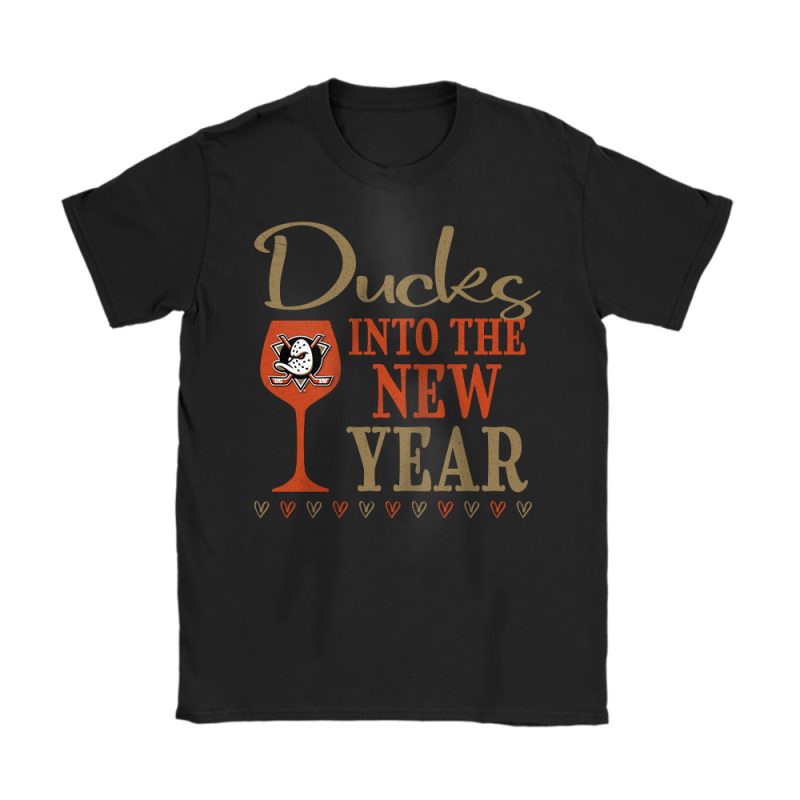 Anaheim Ducks Happy New Year NHL Gift For Fan Cheers To A New Year Unisex T-Shirt Cotton Tee TAT23440