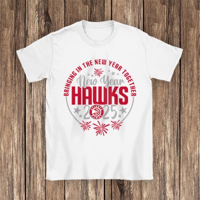 Atlanta Hawks Happy New Year NBA Bringing In The New Year Together Unisex T-Shirt Cotton Tee TAT23474