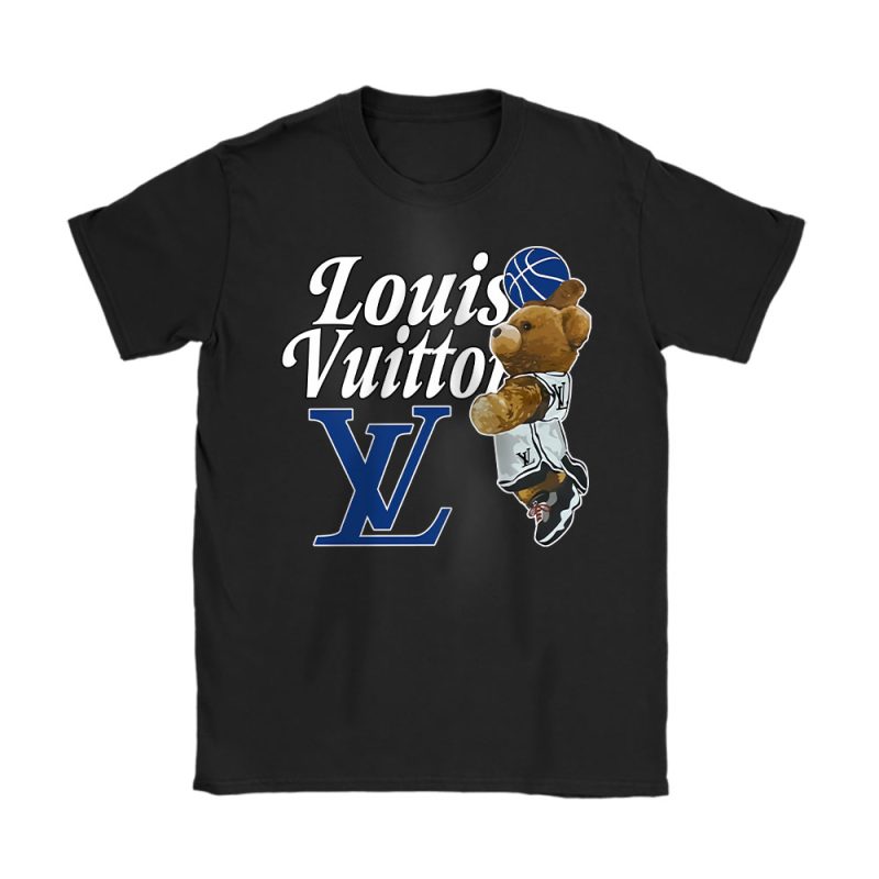 Basketball Teddy Bear NBA Louis Vuitton Unisex T-Shirt Cotton Tee TAT23295