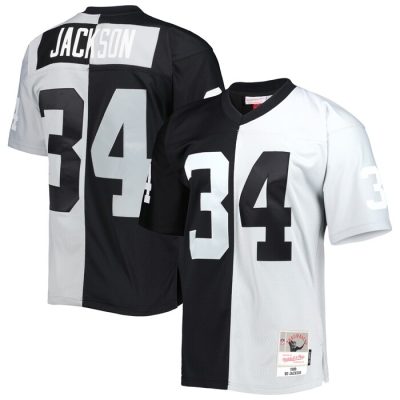 Bo Jackson Las Vegas Raiders 1988 Split Legacy Replica Jersey - Black/Silver