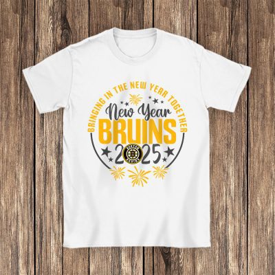 Boston Bruins Howdy New Year NHL Bringing In The New Year Together Unisex T-Shirt Cotton Tee TAT23504