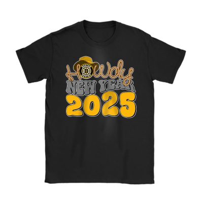 Boston Bruins Howdy New Year NHL Gift For Fan Unisex T-Shirt Cotton Tee TAT23506