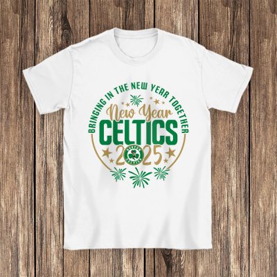 Boston Celtics Happy New Year NBA Bringing In The New Year Together Unisex T-Shirt Cotton Tee TAT23516