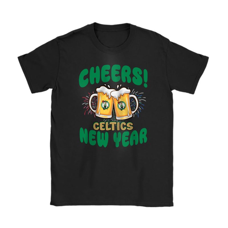 Boston Celtics Happy New Year NBA Gift For Fan Hello 2025 Unisex T-Shirt Cotton Tee TAT23514