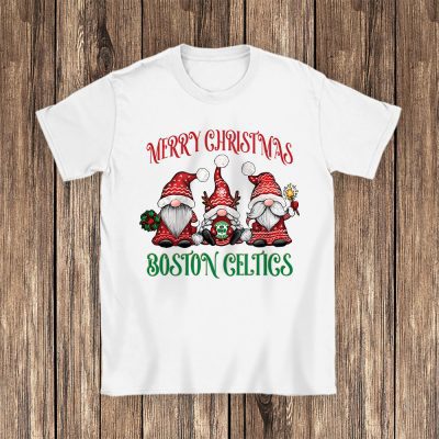 Boston Celtics Merry Christmas NBA Gift For Fan Christmas Gnomes Unisex T-Shirt Cotton Tee TAT24226