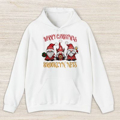 Brooklyn Nets Merry Christmas NBA Gift For Fan Christmas Gnomes Unisex Hoodie TAH24225