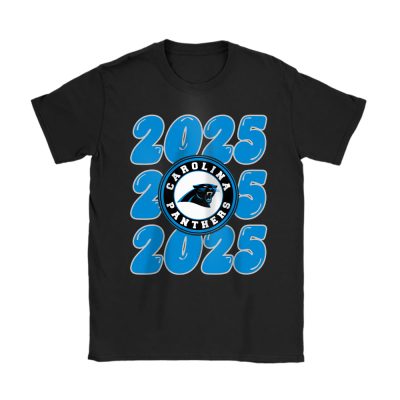 Carolina Panthers Happy New Year NFL Gift For Fan Hello 2025 Unisex T-Shirt Cotton Tee TAT23559