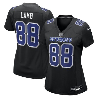 CeeDee Lamb Dallas Cowboys Women Fashion Game Jersey - Carbon Black