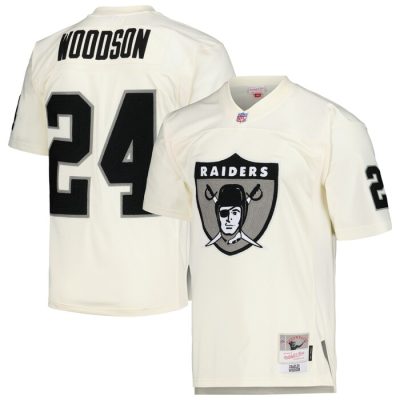 Charles Woodson Las Vegas Raiders Chainstitch Legacy Jersey - Cream