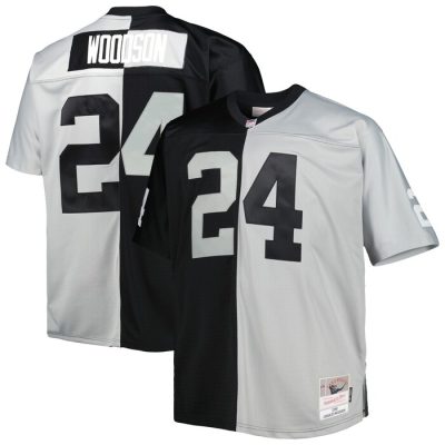 Charles Woodson Las Vegas Raiders Split Legacy Retired Player Replica Jersey - Black/Silver