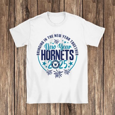 Charlotte Hornets Happy New Year NBA Bringing In The New Year Together Unisex T-Shirt Cotton Tee TAT23590