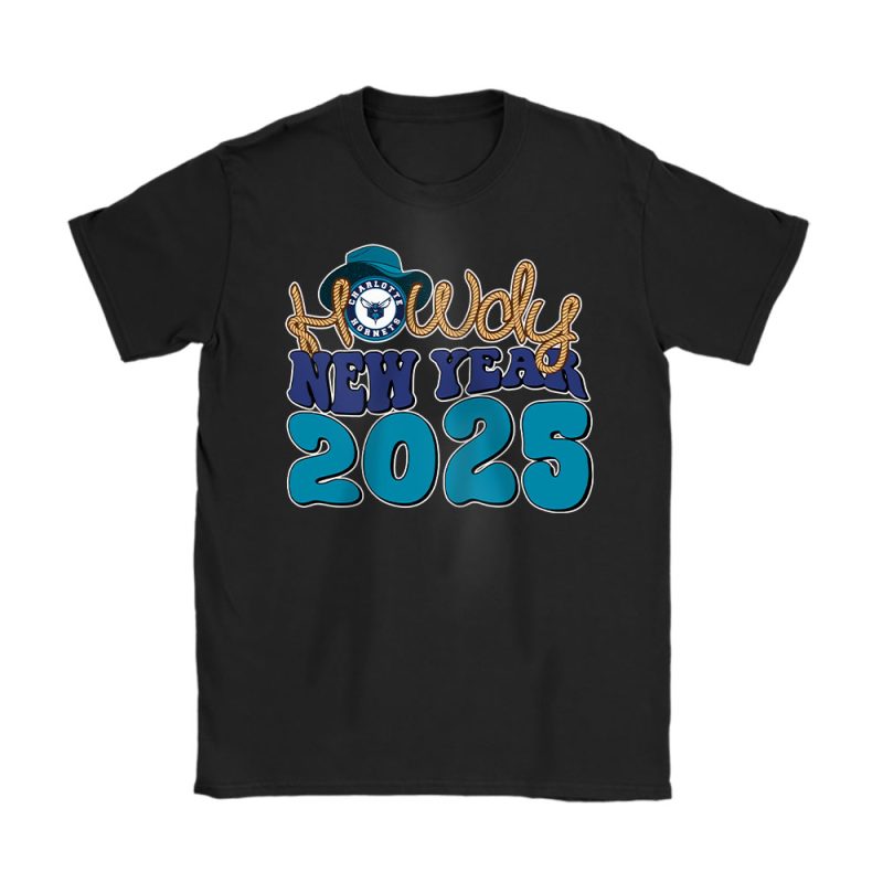 Charlotte Hornets Happy New Year NBA Gift For Fan Unisex T-Shirt Cotton Tee TAT23592