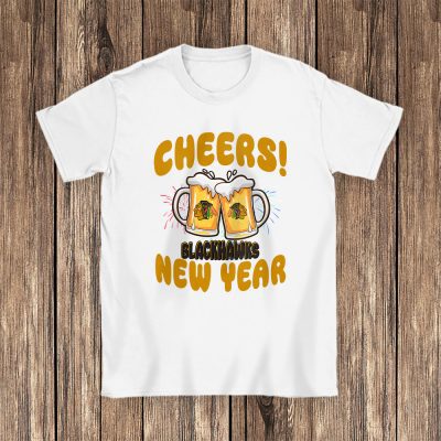 Chicago Blackhawks Happy New Year NHL Gift For Fan Hello 2025 Unisex T-Shirt Cotton Tee TAT23570