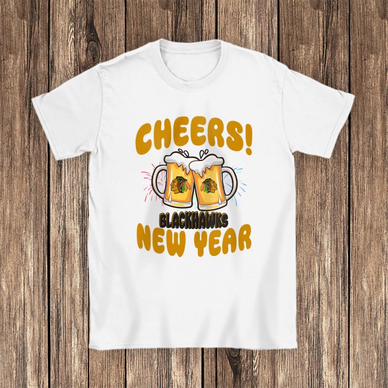 Chicago Blackhawks Happy New Year NHL Gift For Fan Hello 2025 Unisex T-Shirt Cotton Tee TAT23570