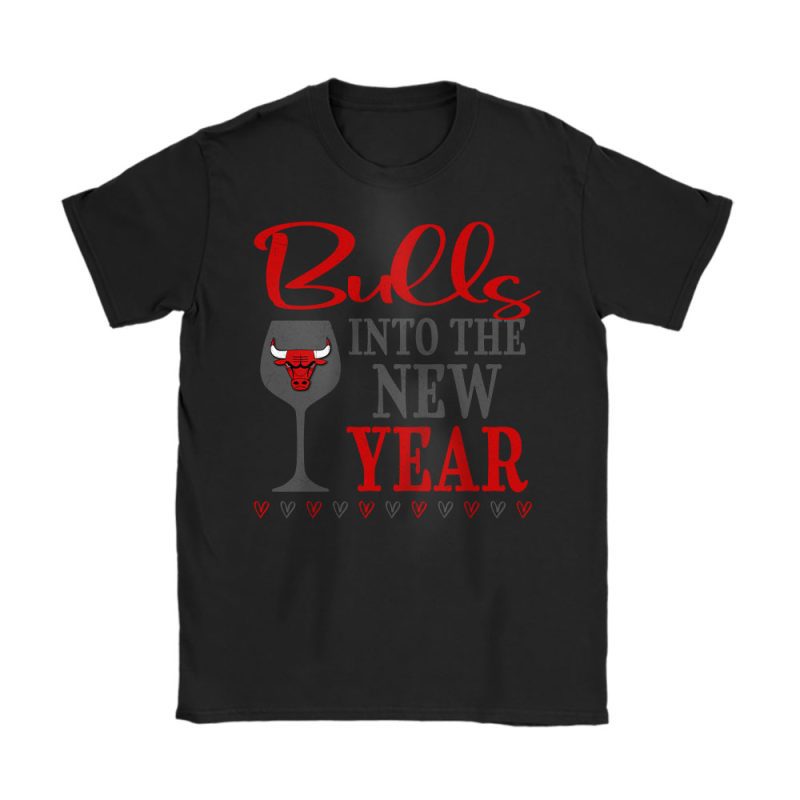 Chicago Bulls Happy New Year NBA Gift For Fan Cheers To A New Year Unisex T-Shirt Cotton Tee TAT23613