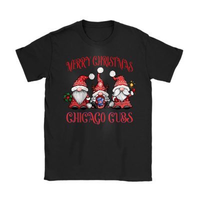 Chicago Cubs Merry Christmas MLB Gift For Fan Christmas Gnomes Unisex T-Shirt Cotton Tee TAT24238