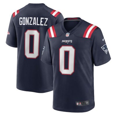 Christian Gonzalez New England Patriots Team Game Jersey - Navy