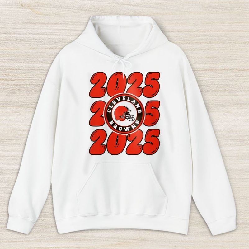 Cleveland Browns Happy New Year NFL Gift For Fan Hello 2025 Unisex Hoodie TAH23634