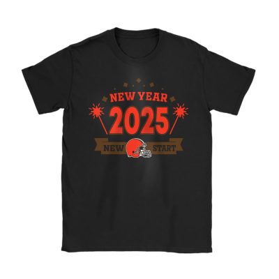 Cleveland Browns Happy New Year NFL Gift For Fan Unisex T-Shirt Cotton Tee TAT23631