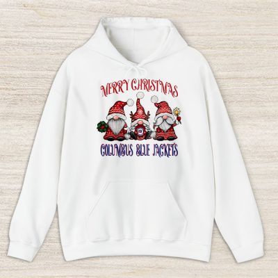 Columbus Blue Jackets Merry Christmas NHL Gift For Fan Christmas Gnomes Unisex Hoodie TAH24234