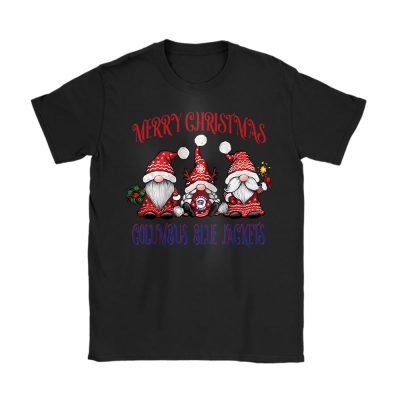 Columbus Blue Jackets Merry Christmas NHL Gift For Fan Christmas Gnomes Unisex T-Shirt Cotton Tee TAT24234