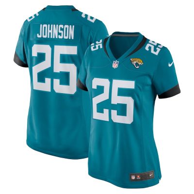 D'Ernest Johnson Jacksonville Jaguars Women Team Game Jersey - Teal