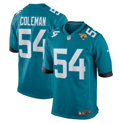 DJ Coleman Jacksonville Jaguars Game Jersey - Teal