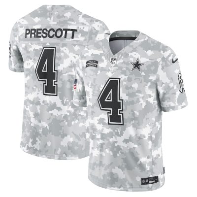 Dak Prescott Dallas Cowboys 2024 Salute to Service Limited Jersey - Arctic Camo