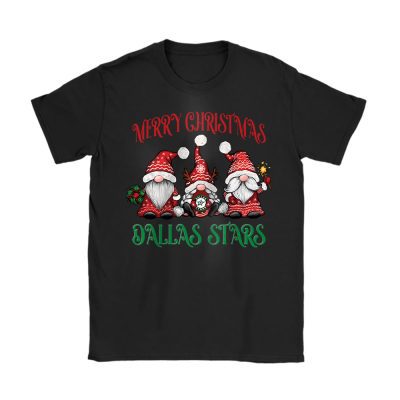 Dallas Stars Merry Christmas NHL Gift For Fan Christmas Gnomes Unisex T-Shirt Cotton Tee TAT24246