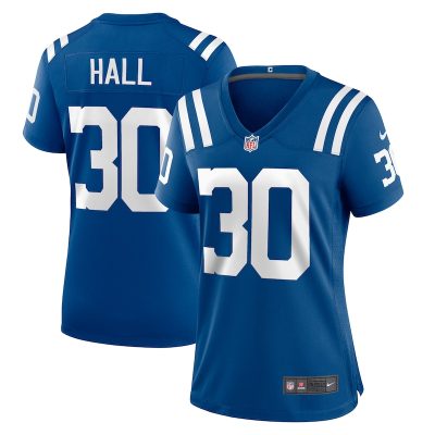 Darren Hall Indianapolis Colts Women Team Game Jersey - Royal