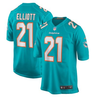 DeShon Elliott Miami Dolphins Game Player Jersey - Aqua