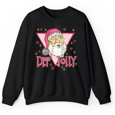 Def Jolly Retro Santa Claus Glitter Pink Christmas Louis Vuitton Unisex Sweatshirt TAS23311