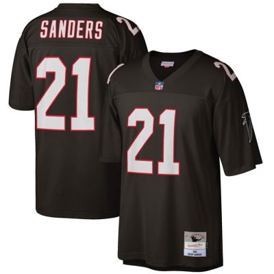 Deion Sanders Atlanta Falcons 1992 Retired Player Replica Jersey - Black