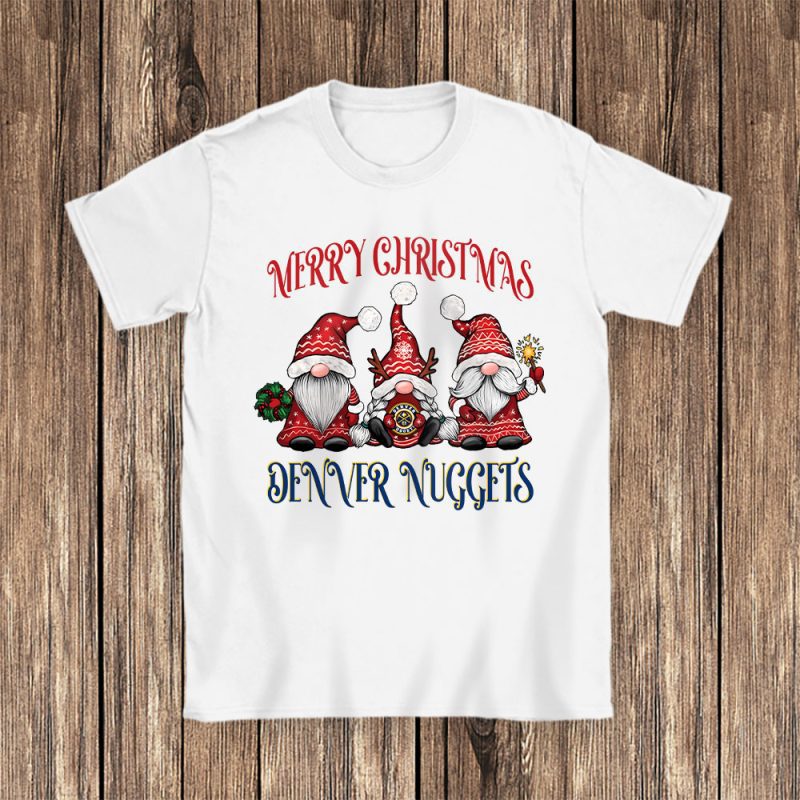 Denver Nuggets Merry Christmas NBA Gift For Fan Christmas Gnomes Unisex T-Shirt Cotton Tee TAT24248