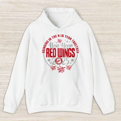 Detroit Red Wings Howdy New Year NHL Bringing In The New Year Together Unisex Hoodie TAH23716