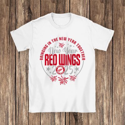 Detroit Red Wings Howdy New Year NHL Bringing In The New Year Together Unisex T-Shirt Cotton Tee TAT23716