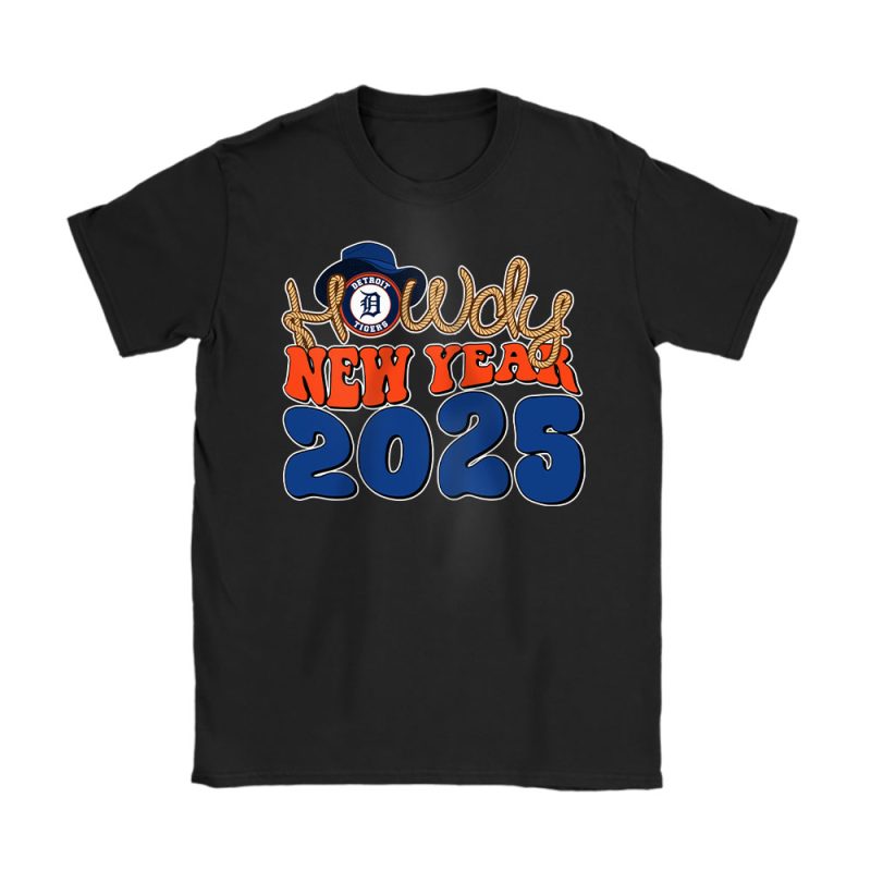 Detroit Tigers Howdy New Year MLB Gift For Fan Unisex T-Shirt Cotton Tee TAT23713