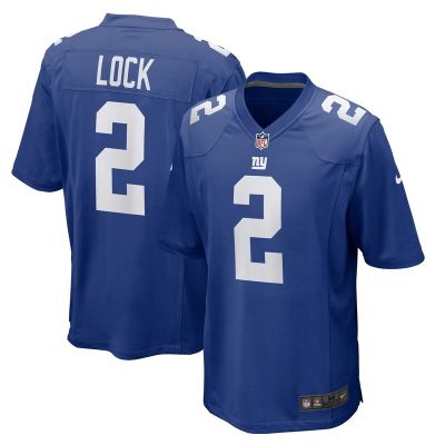 Drew Lock New York Giants Team Game Jersey - Royal