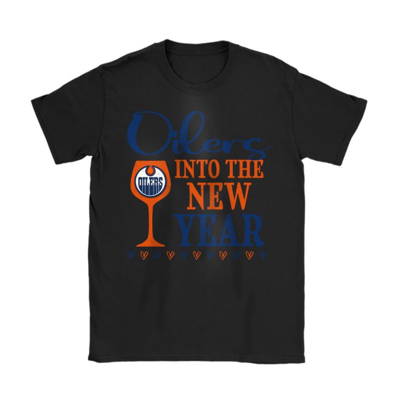 Edmonton Oilers Happy New Year NHL Gift For Fan Cheers To A New Year Unisex T-Shirt Cotton Tee TAT23721