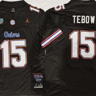 Florida Gators #15 Tim Tebow Black F.U.S.E titched Jersey