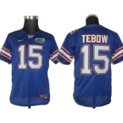 Florida Gators #15 Tim Tebow Royal Stitched Jersey