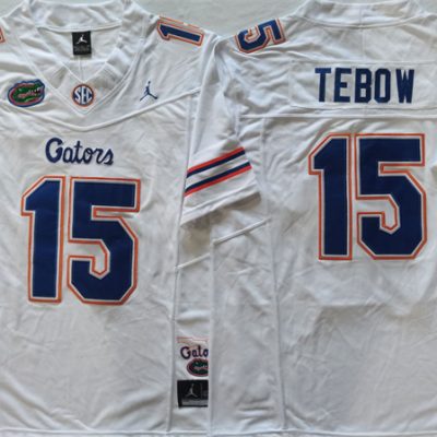 Florida Gators #15 Tim Tebow White F.U.S.E Stitched Jersey