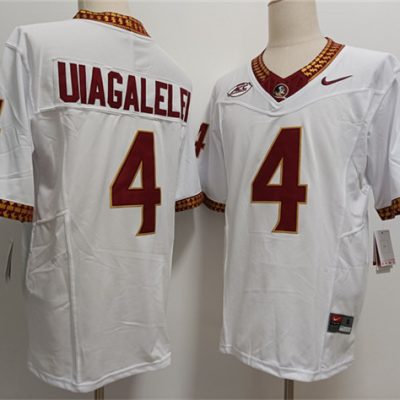 Florida State Seminoles #4 DJ Uiagalelei White 2023 F.U.S.E. Stitched Jersey