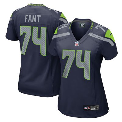 George Fant Seattle Seahawks Women Team Game Jersey - College Navy