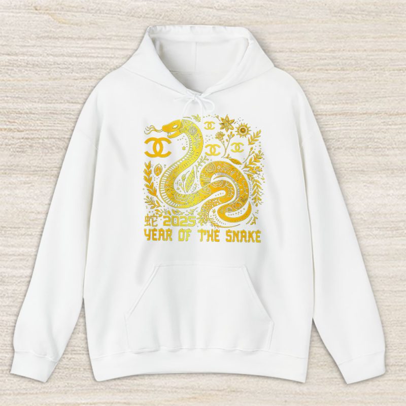 Happy Chinese New Year Gold Snake Chanel Unisex Hoodie TAH23320