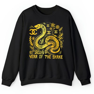 Happy Chinese New Year Gold Snake Chanel Unisex Sweatshirt TAS23320